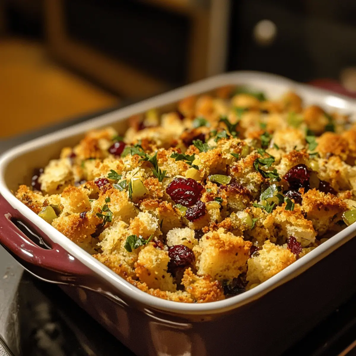 Cornbread Stuffing with Cranberries