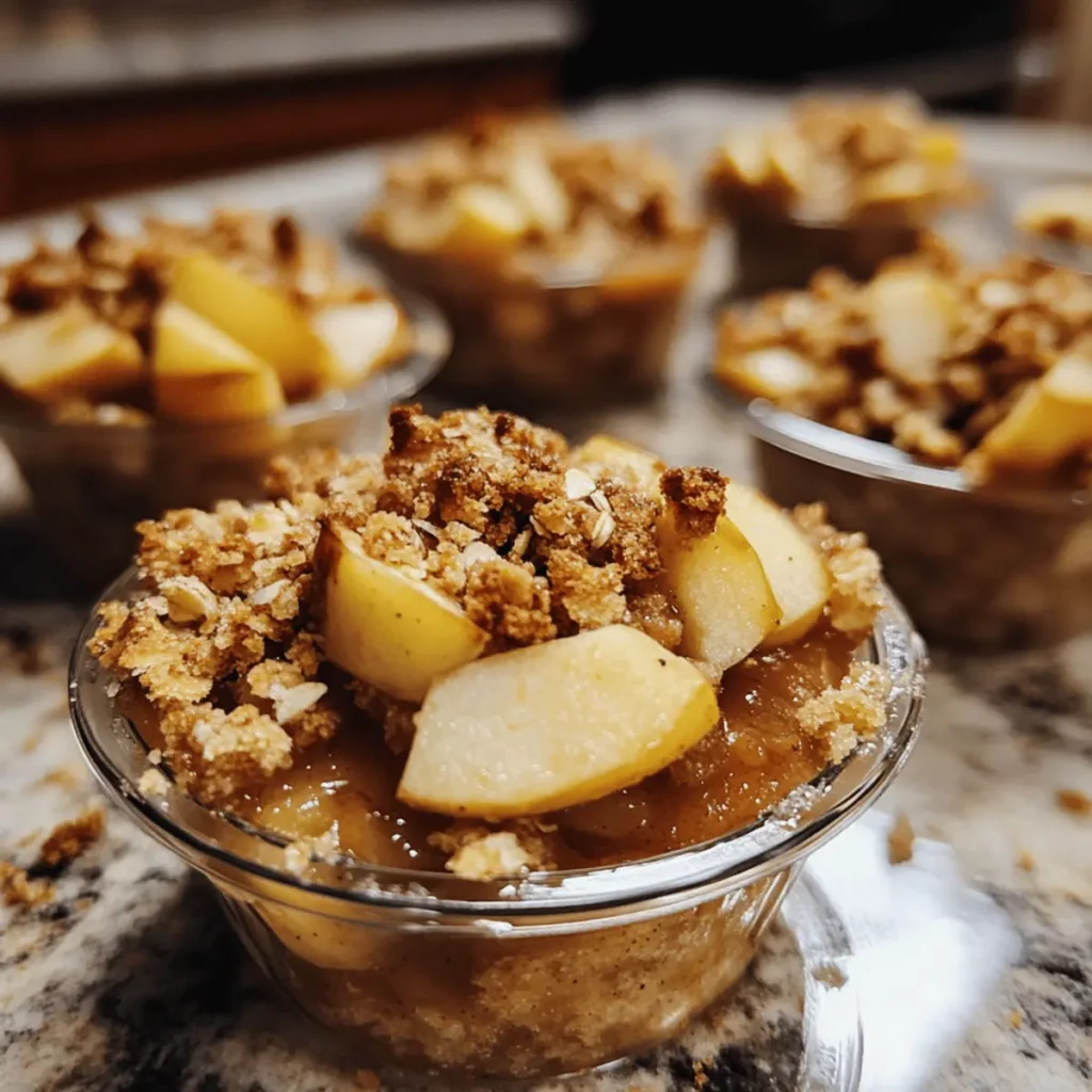 Quick Apple Crisp Cups